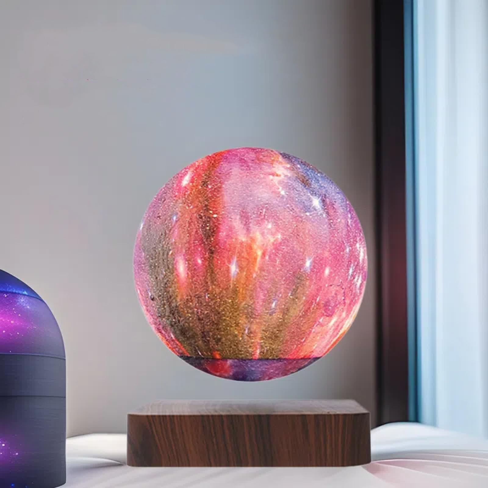 ZSUXKPJGD Maglev Galaxy Planet Lamp, Colorful Dream Creative Atmosphere lamp Home Warm Ornament Decoration, Base Length, Width, Height 5.2 inches * 5.2 inches * 1.1 inches 3