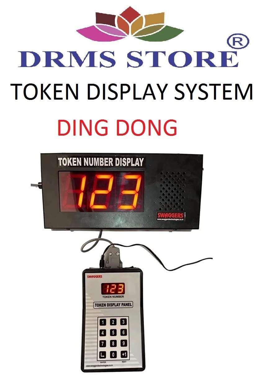 DRMS STORE Token Display System with ding Dong Voice Used in Hospitals,clinics,Banks etc. !1 Year Warranty! 3