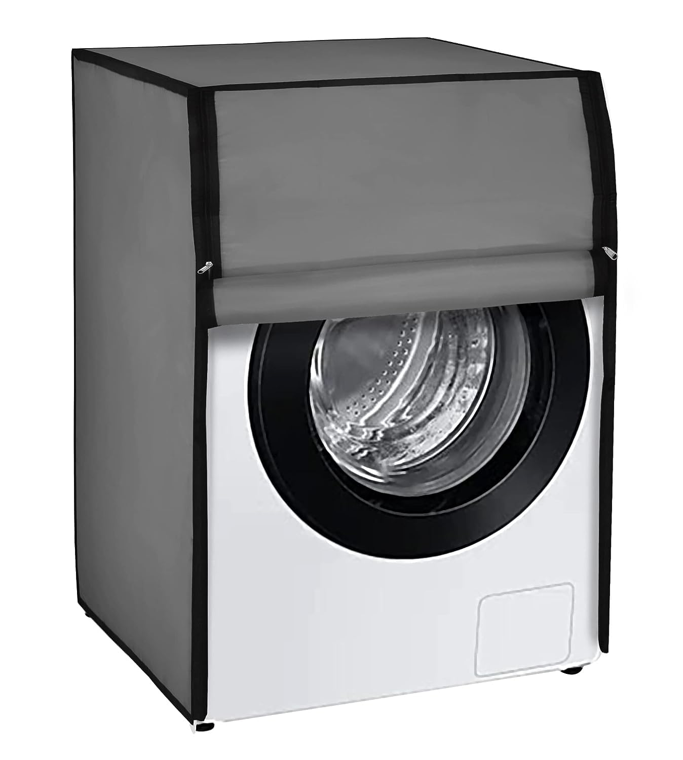 Amarud Universal Waterproof & Dust-Proof Front Load Washing Machine Cover – Grey Polyester, Fits 6.5KG to 8KG, Multi-Brand Compatible, Scratch-Resistant Heavy-Duty Protector