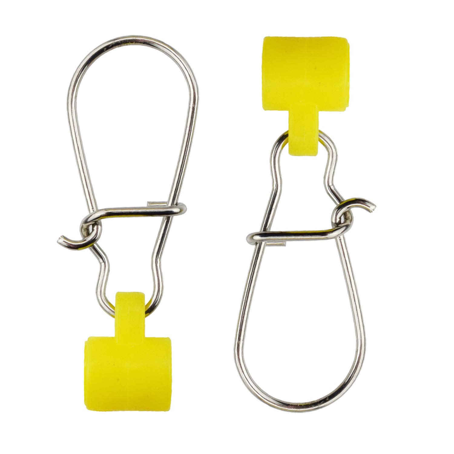 10/25/50/100 Packs Fishing Line Slide with Double Lock Snap Duty Sliders Yellow Size 6# Length：1.73INCH (100pcs) 5