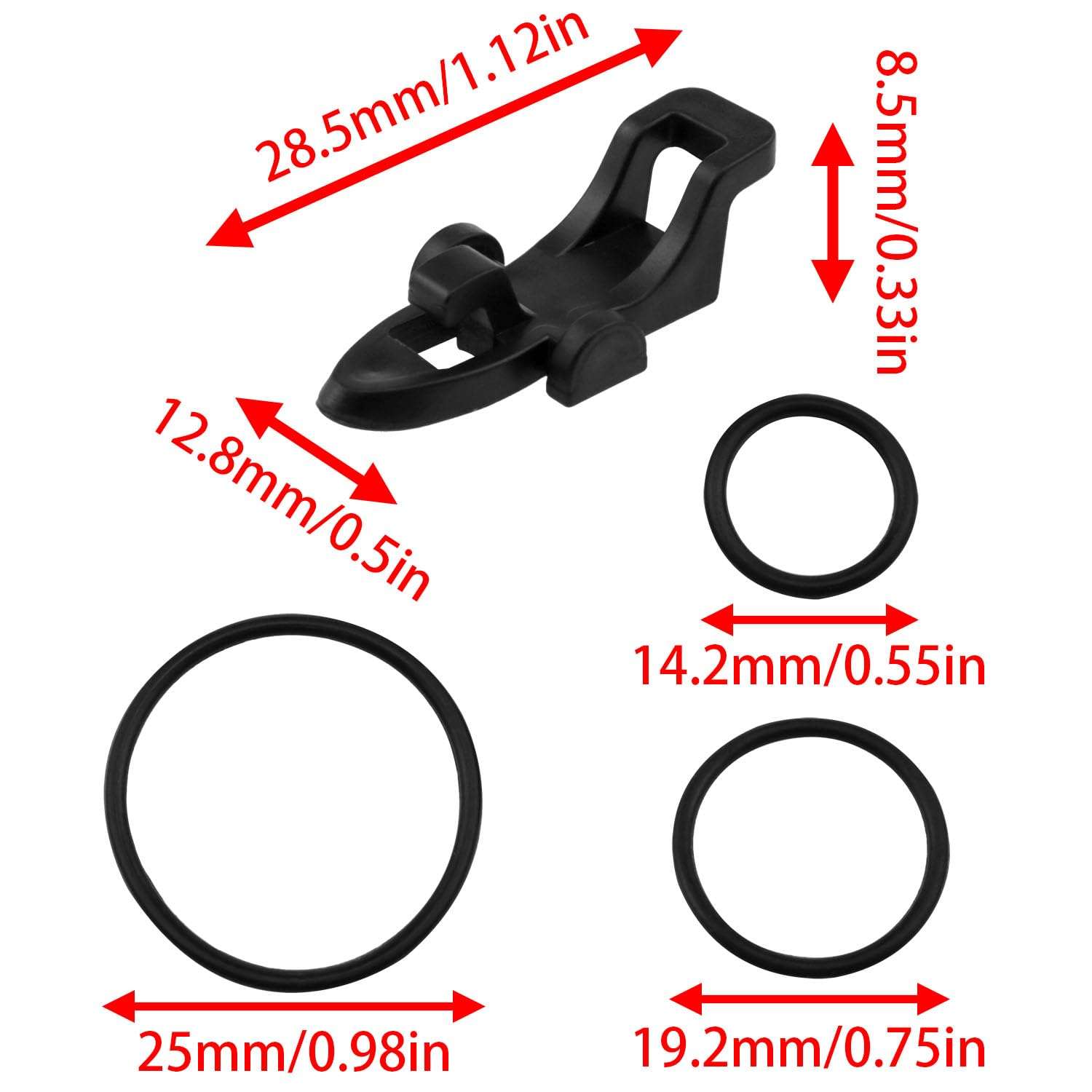 Dsjnf Fishing Hook Keeper Plastic Jig Hook Lure Accessories Rod Hook Keeper Hook Holder for Fishing Rod for Fishing Rod Tool Bait Casting Black 10set 4