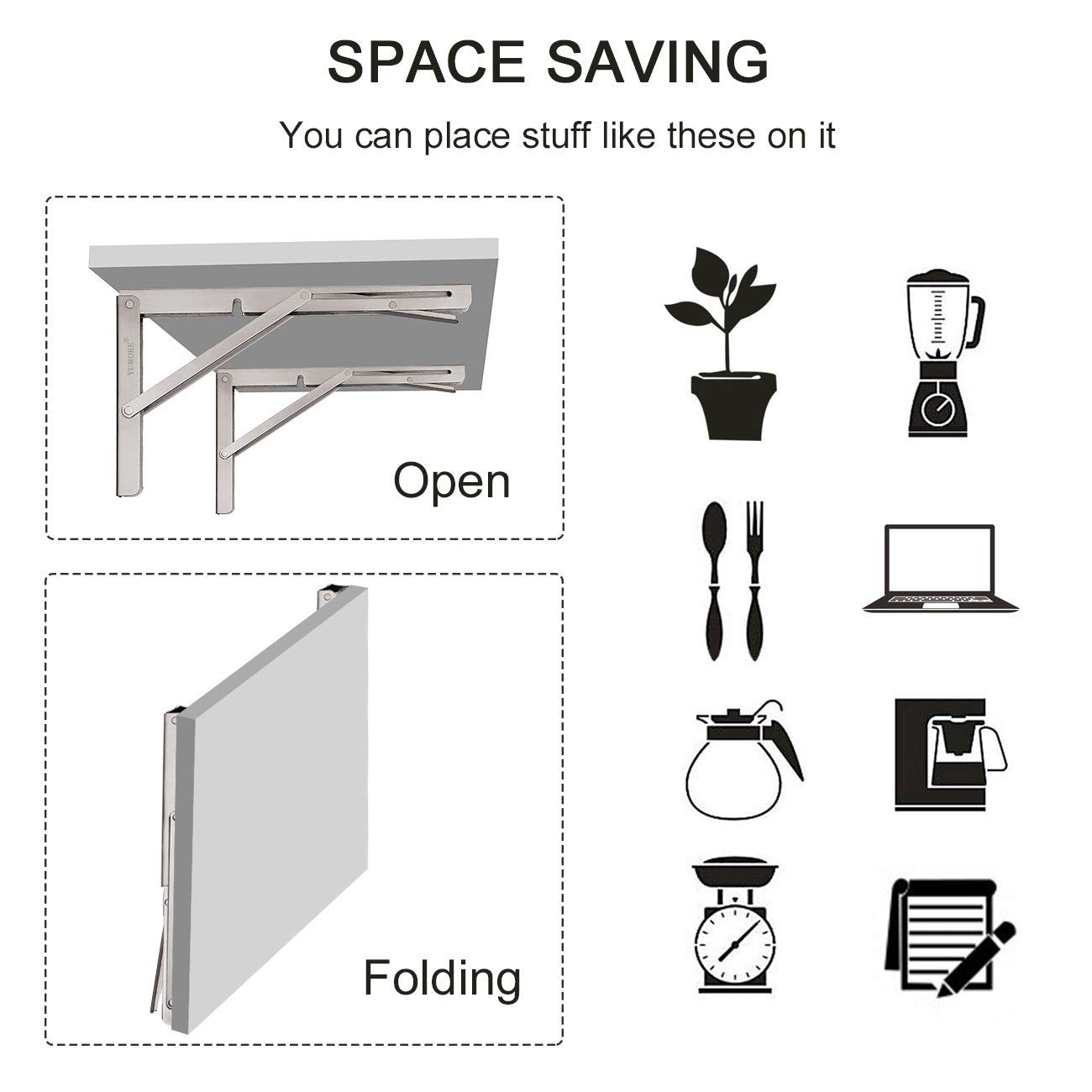UniShop UniEye Folding Wall Mounted Study/Computer/Laptop Table (Red) 3