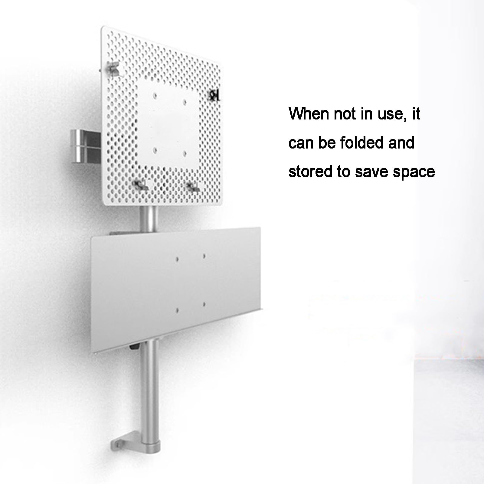 Laptop Wall Mount, Full Motion Adjustable Laptop Extended Arm, Adjustable Height and Angle, Safe Load Capacity 8kg, Fits 10 to 15.6 Inch Screen, for Office, Workstation 5