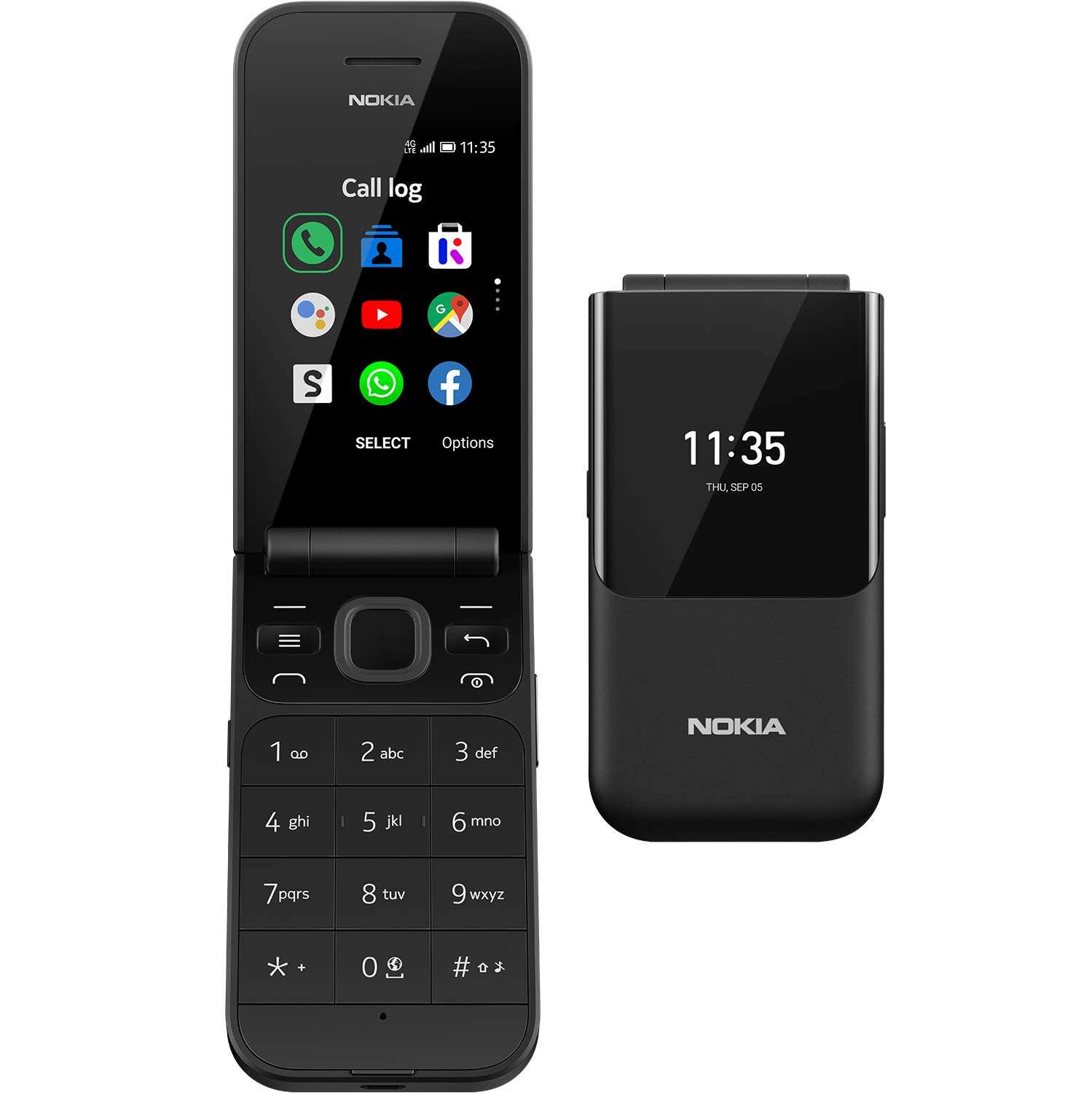 Nokia 2720 Flip, 4GB, Snapdragon 205, Dual Sim (Black) 2