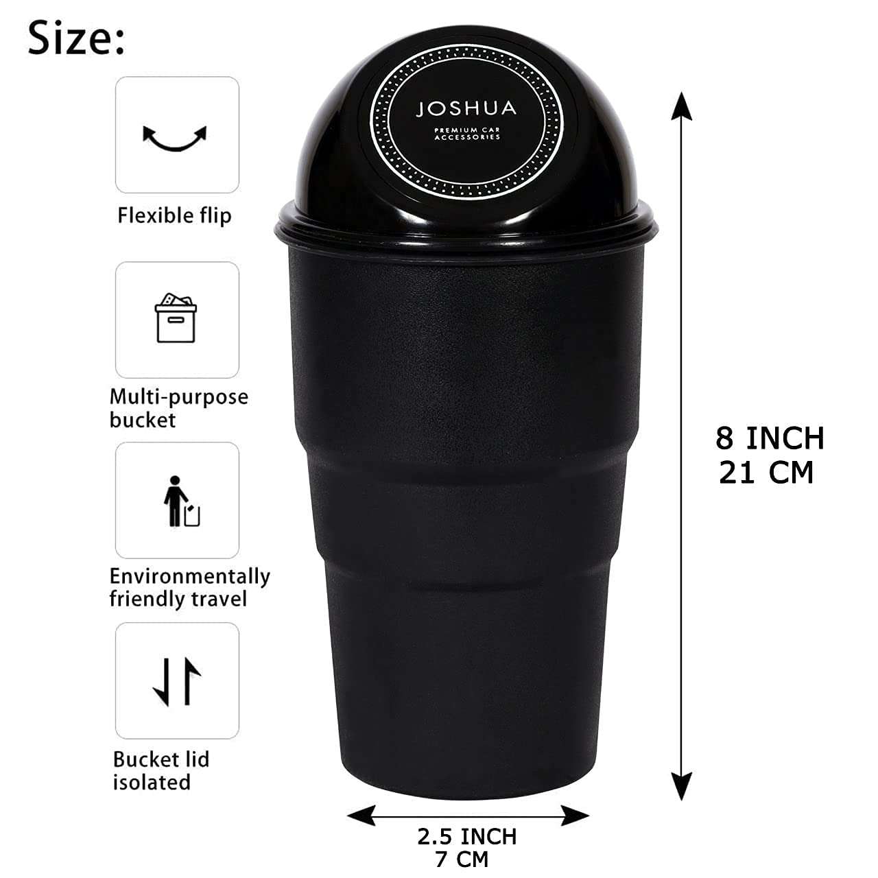 Joshua Car Dustbin/Mini Car Trash Bin/Car Garbage Bin/Car Garbage Can/Car Storage Bucket Trash Bag/Dust Case Holder Bin.(BUY ONE GET ONE) 6