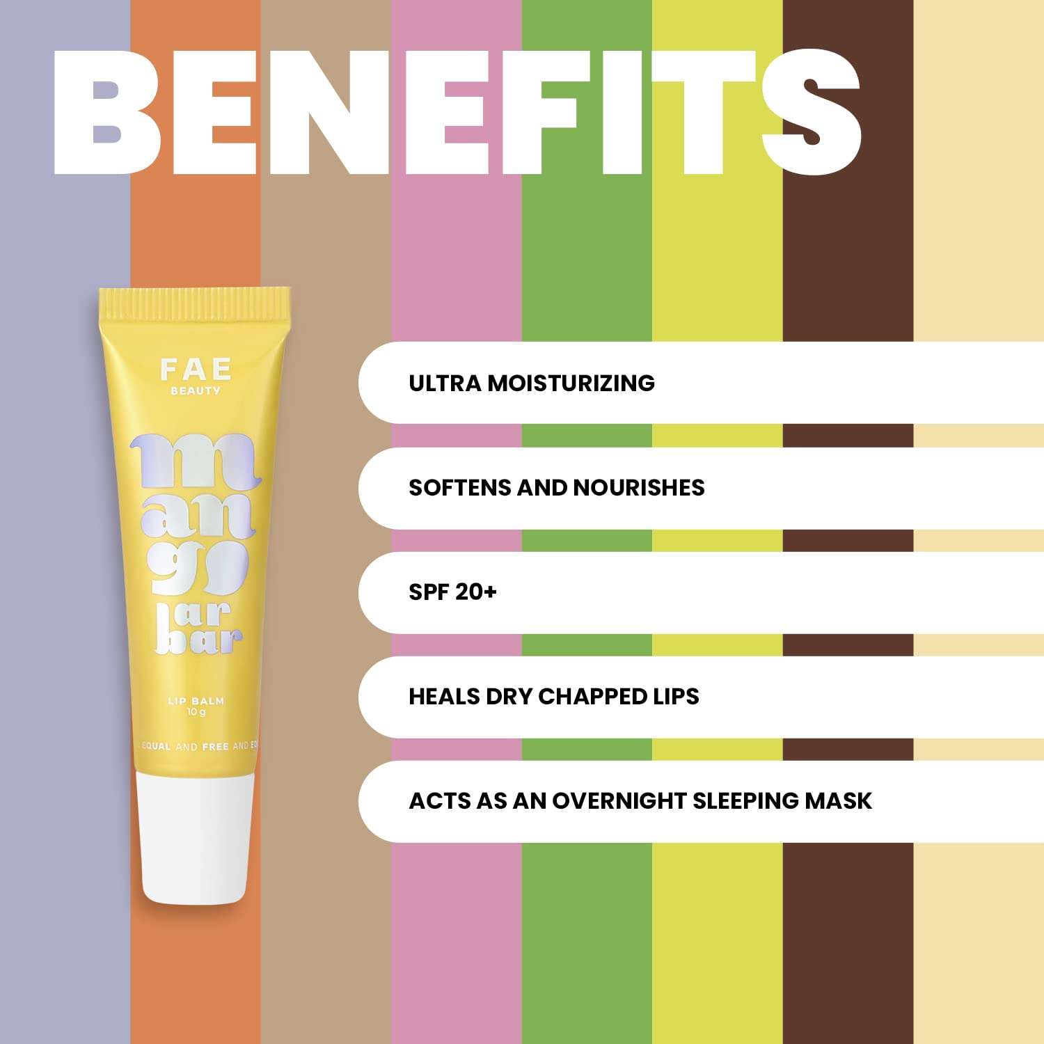 Fae Beauty Mango Lip Balm I Intensely Moisturizing I Spf 20+ | Hydrating and Nourishing Lip Balm I Enriched with Cocoa Seed Butter and Vitamin E ( 10gm) (Mango Bar Bar) 3