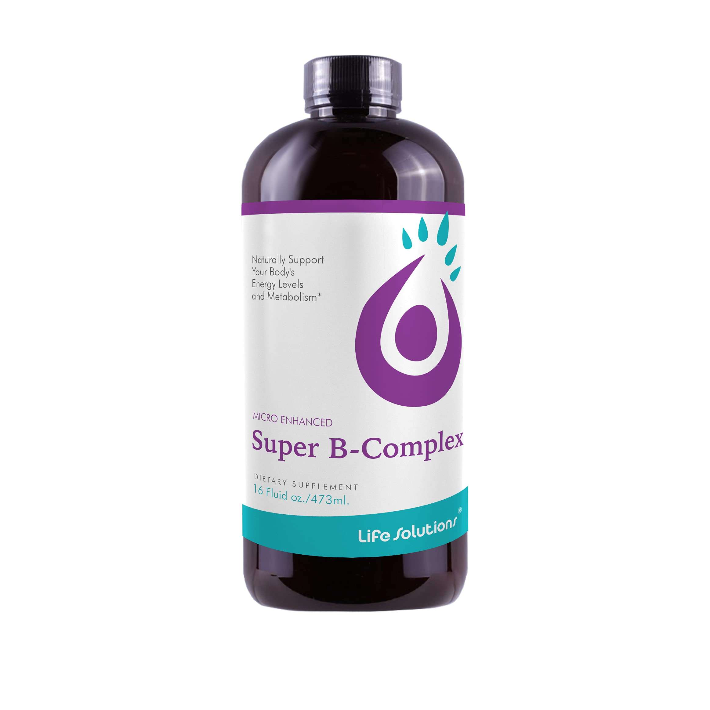 Life Solutions - Liquid Super B-Complex - 16 Oz. Naturally Support Your Body's Energy Levels and Metabolism 1