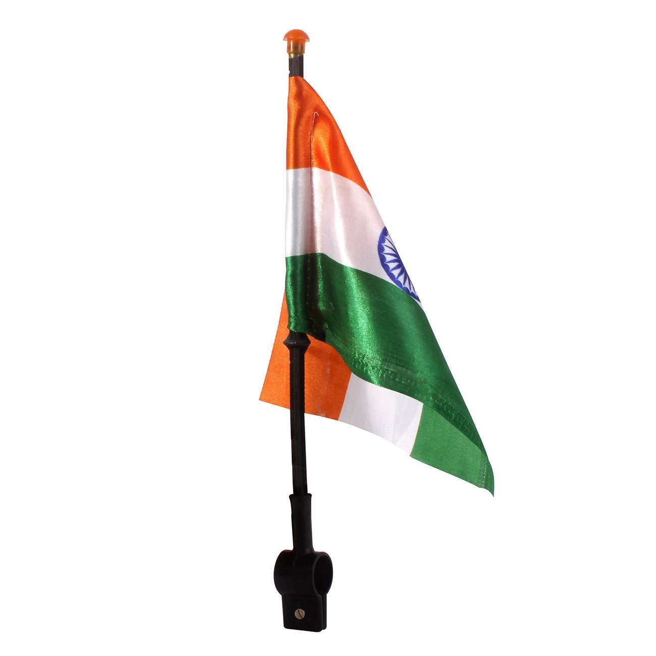 Dhwaj Flag Indian Tricolor Flag for Bikes and Activa - National Roto Flag for Vehicles with Stand - Pack of 3 Flags 5