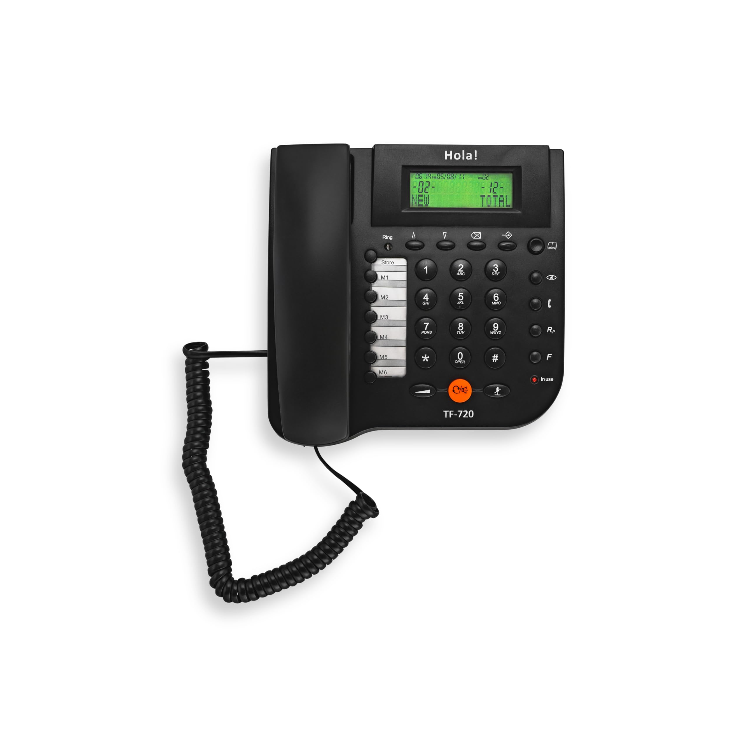 Hola! TF 720 CLI Phone with Memory and Phone Book, & Speaker Phone (Black) (Black) 5