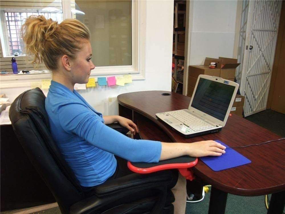 Moradiya Fresh Adjustable Computer Arm Rest Ergonomic Attachable Computer Table Arm Support Stand Desk Rests Chair Extender for Home Office(Multi Colour) 4