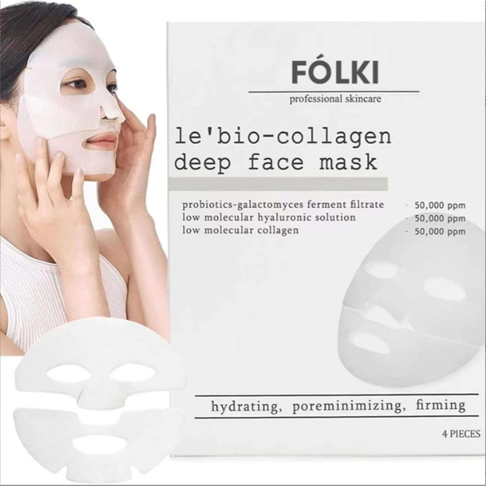 Ueseinl 4 Pack Collagen Face Mask – Anti-Aging, Firming, and Moisturizing Bio-Collagen Mask for Radiant Skin – Reduces Fine Lines and Wrinkles, Instant Brightening 6