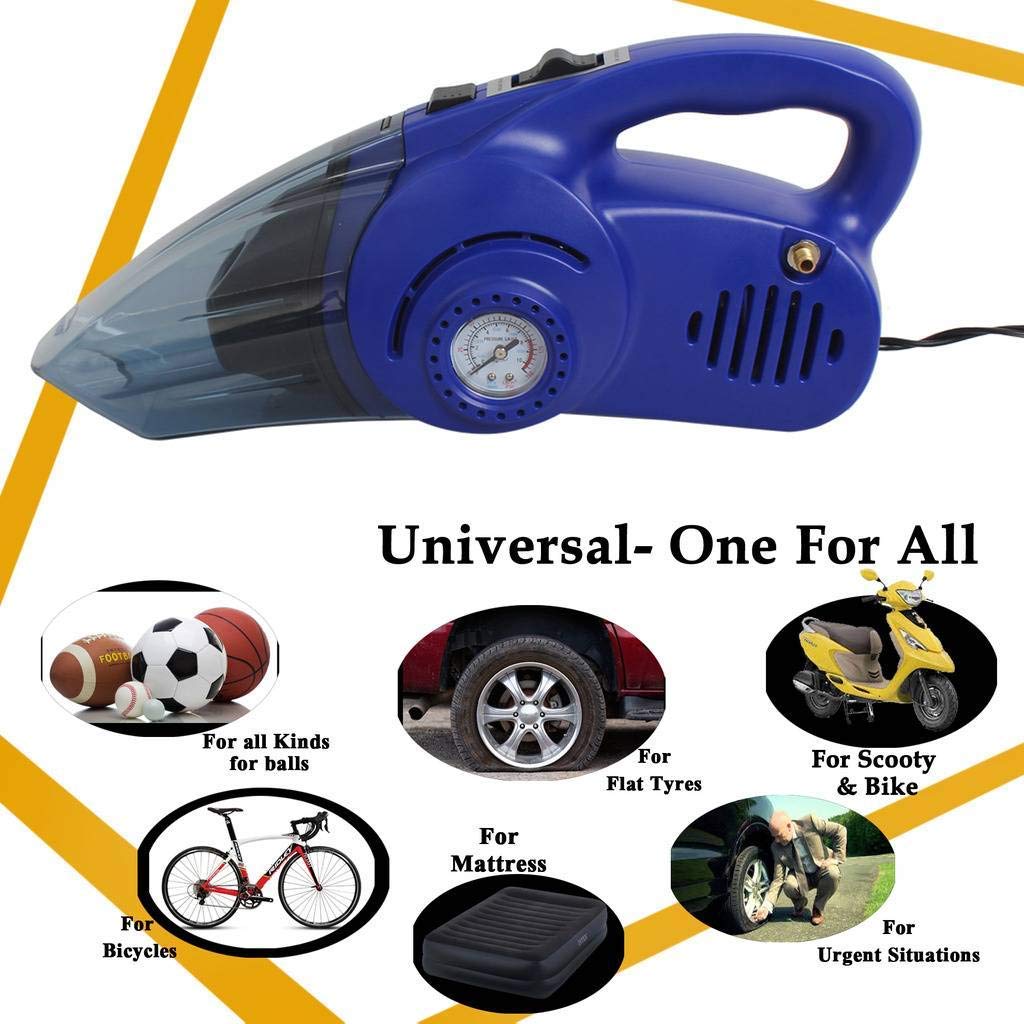 Oshotto 2 in 1 Car Vacuum Cleaner Cum Tyre inflator/Air Compressor for MG Hector (Blue) 4