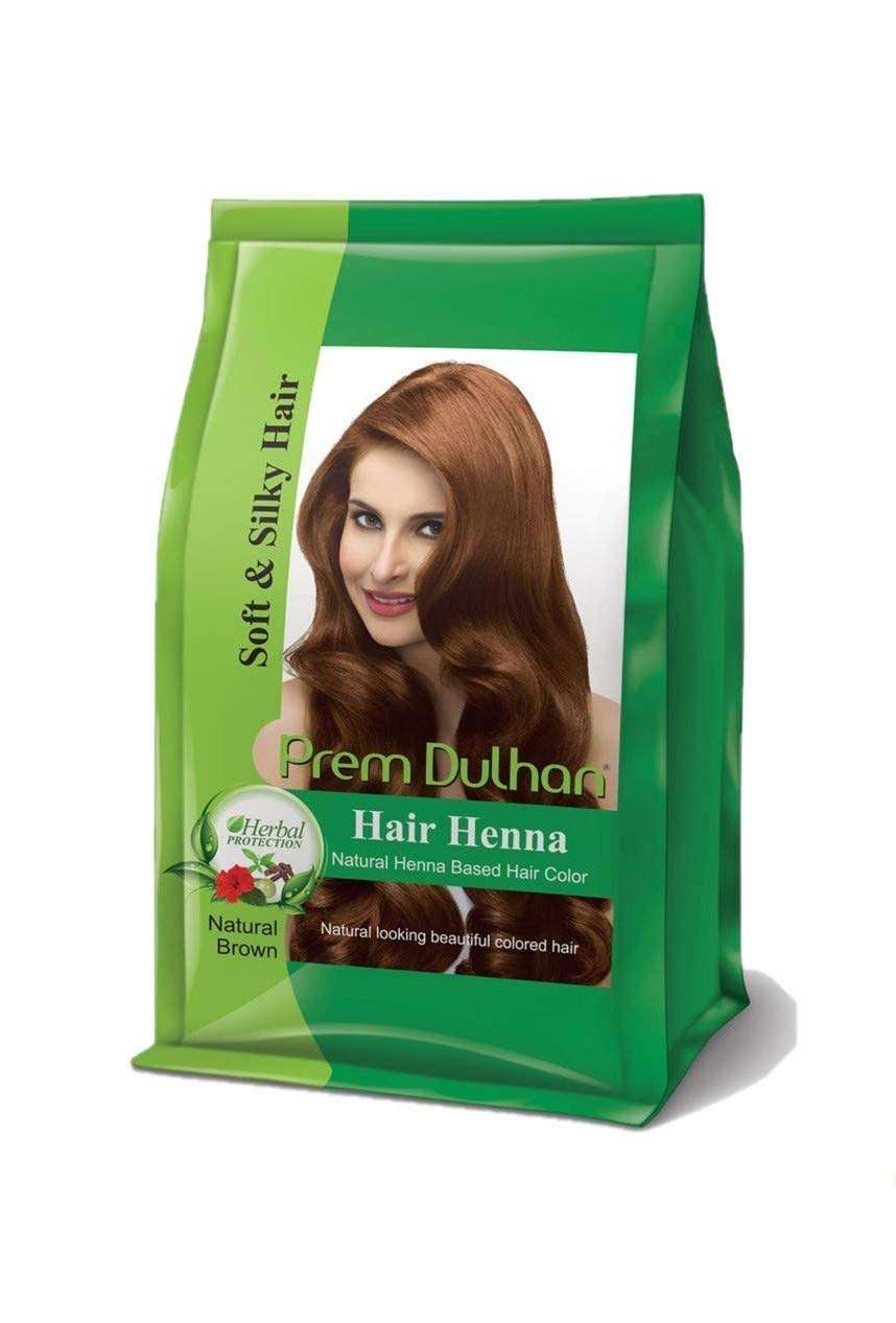 Prem Dulhan Hair Henna Natural Henna Based Hair Color |Natural Brown| -125gm Pack of 1 1