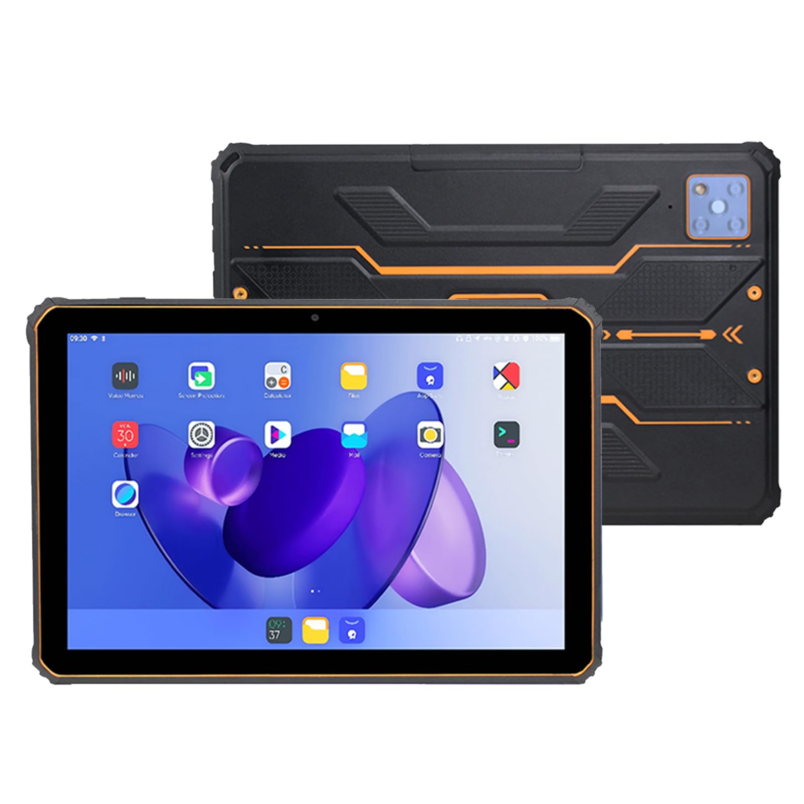 Breloom ST10-5G Rugged Tablet, 10.1 inch Andriod 14 Tablet, Octa-Core CPU 8GB+256GB, IP68 Waterproof, 10000mAh, 5G/BT 5.0/GPS/NFC, 13MP+5MP Camera (Orange)
