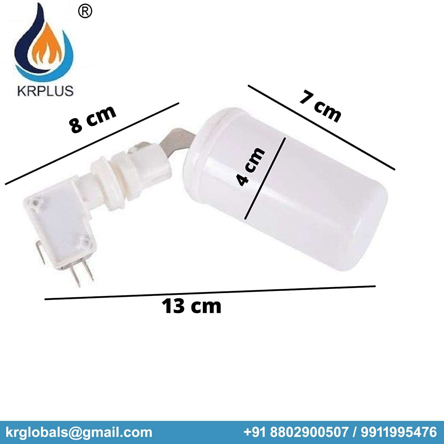KRPLUS® RO Float Valve Copper Terminal Auto-Cut Off Switch, Water Flow Switch RO Spare Water Level Switch Compatible with Dolphin/Reviva/Hexa And Glance Type Models, White (Pack Of 5) 3