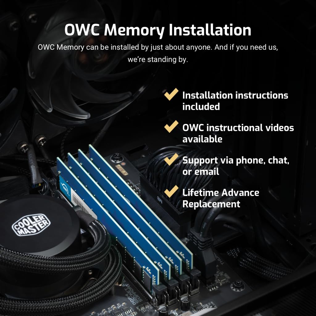 OWC 64GB (4x16GB) DDR3L 1600 PC3L-12800 CL11 2Rx4 240-pin 1.35V ECC Registered RDIMM Memory RAM Module Upgrade Kit Compatible with Supermicro Motherboard Series X9DBU X9DR3 X9DR7 X9DRD X9DRE 4