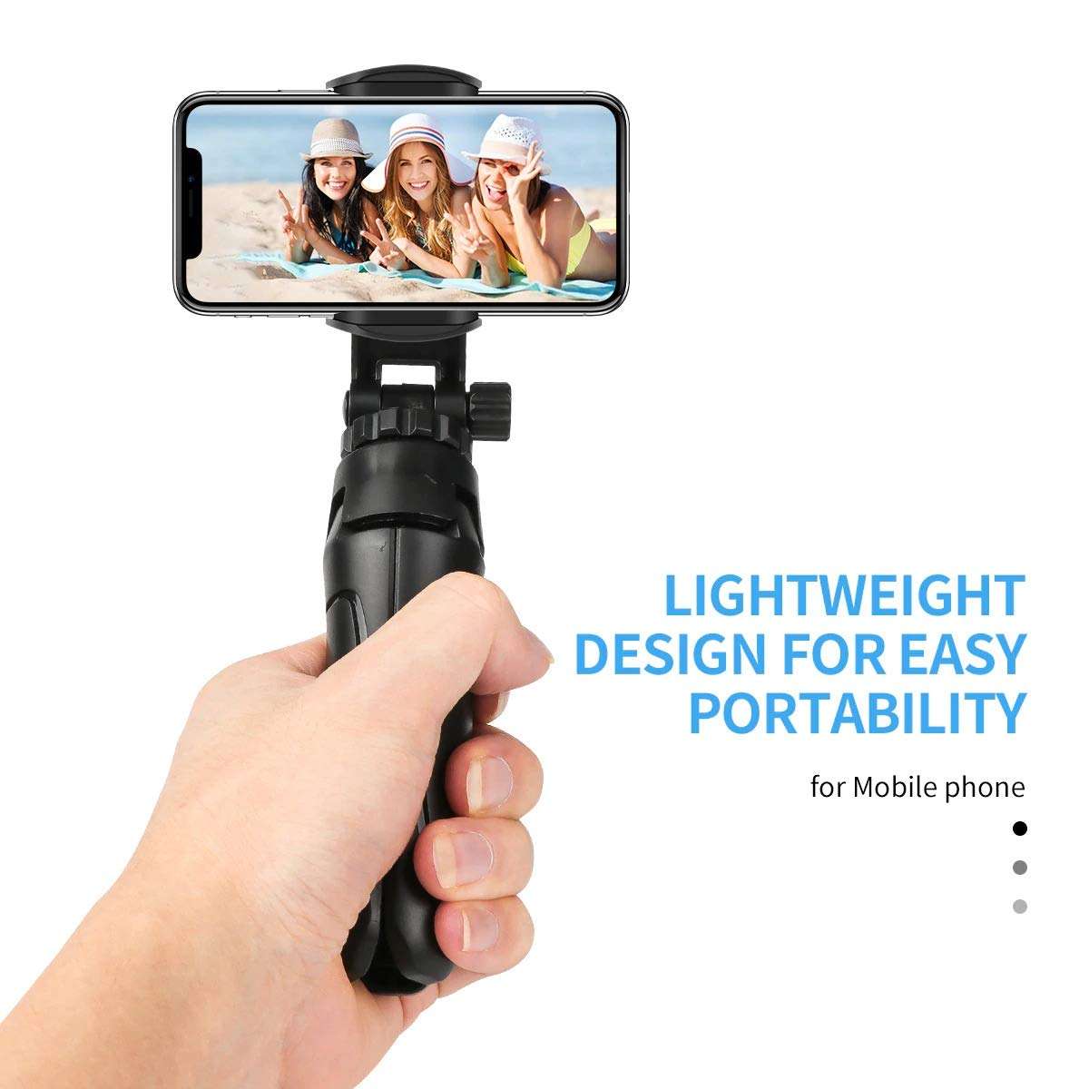 Speedwav® Mini Tripod with 360 Degree Mobile Attachment Lightweight Portable for Vlog, Video Shooting, Photography, YouTube etc 3