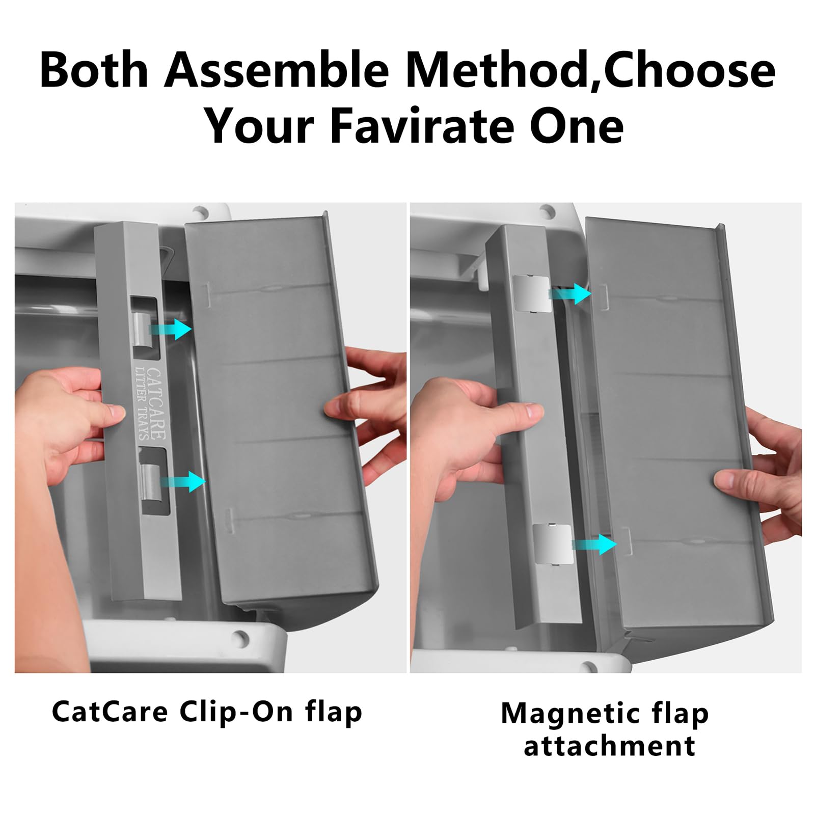 Reusable Litter Tray Compatible with Petsafe ScoopFree Cat Litter Box Tray,Self-Cleaning Cat Litter Boxes,with Free Scoop, New Designed Never Absorbs Odor, Stains, or Rusts,Easy Clean-Grey 6