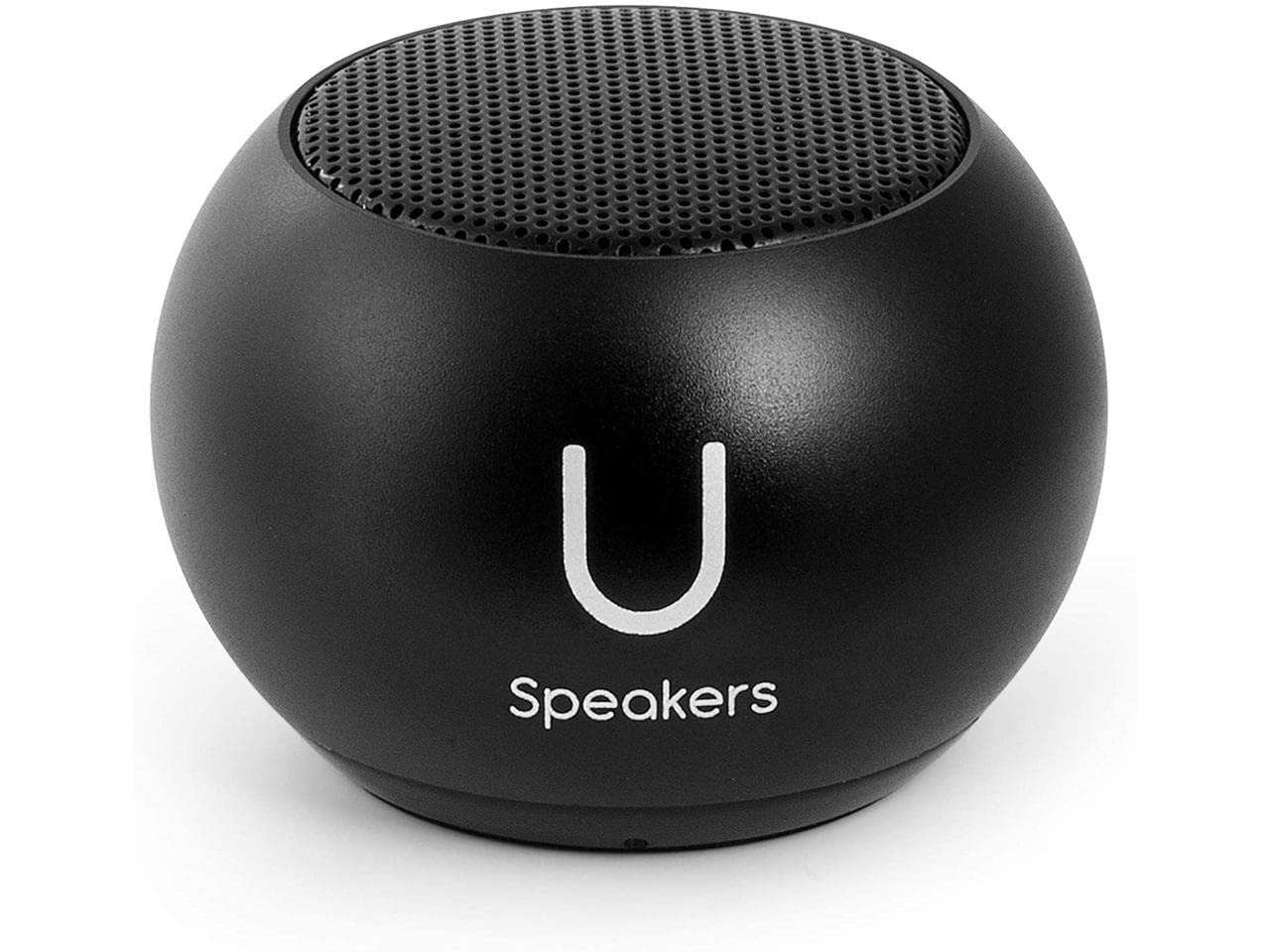 U Speakers Mini Portable Wireless Bluetooth Speaker with Magnetic Base, Mic & Selfie Remote Control Active Lifestyle Travel Home Office Bundle with Coordinating Speaker, Pairing 2