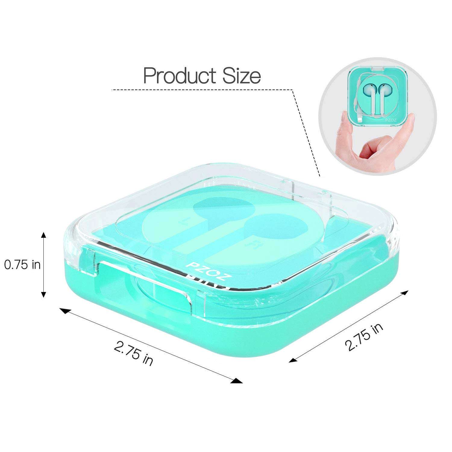 Earbuds Case Compatible for iPhone/iPad/iPods EarPods, Earphones Cord Organizer Cover Headset Manager Headphone Holder Wrap Winder Mini Storage Carrying Cable Management (Green) 4