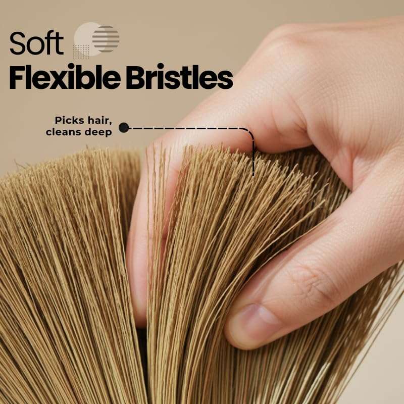 Burma Broom, Less Dust, Wooden Broomstick Jhadu for Home Cleaning with Long Handle (1) 3