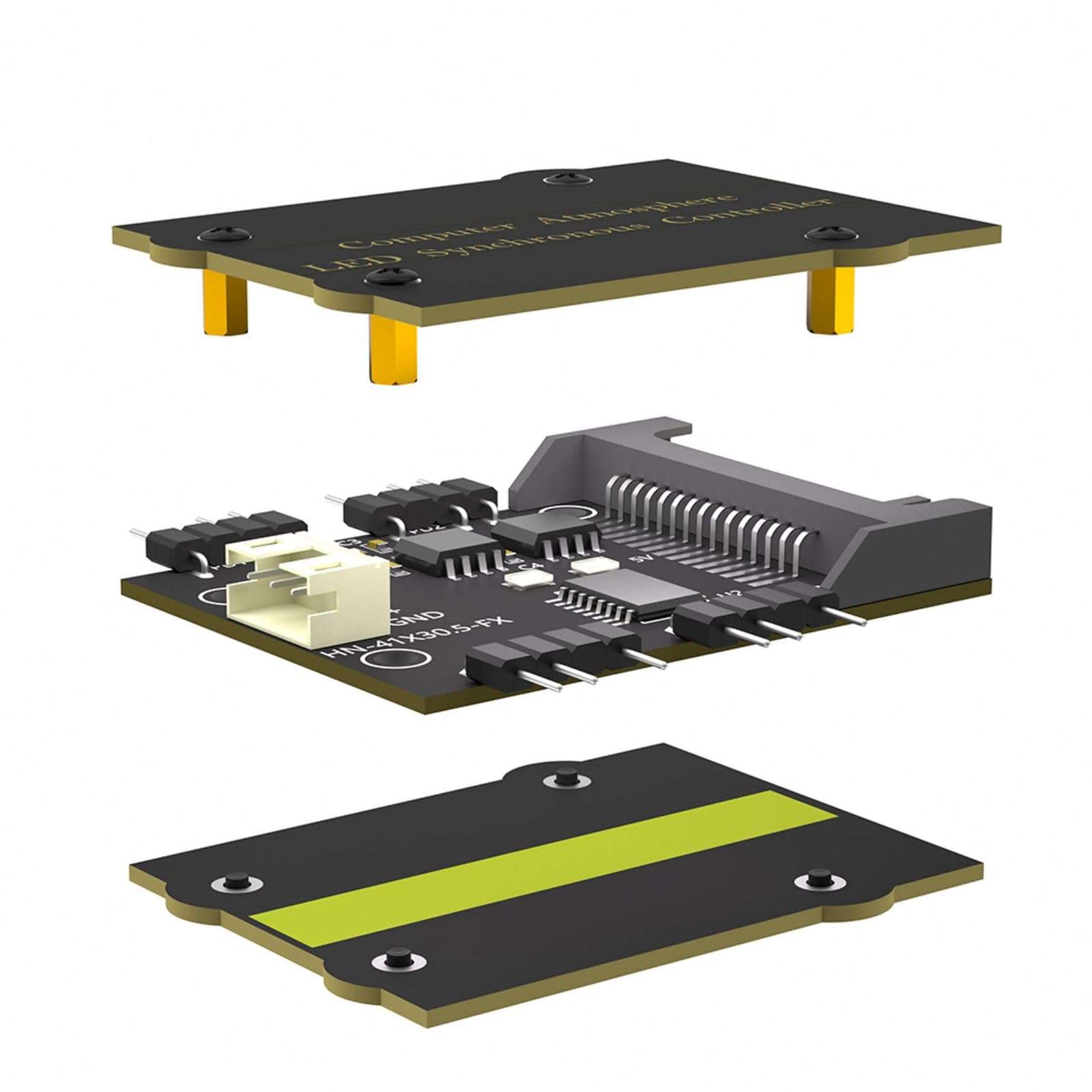 MOAIYU 4Port 5V 3PIN ARGB Fan LED Controller ARGB Controller Hubs for PC 4Port 5V 3Pin ARGB LED Splitter Power Supply 5