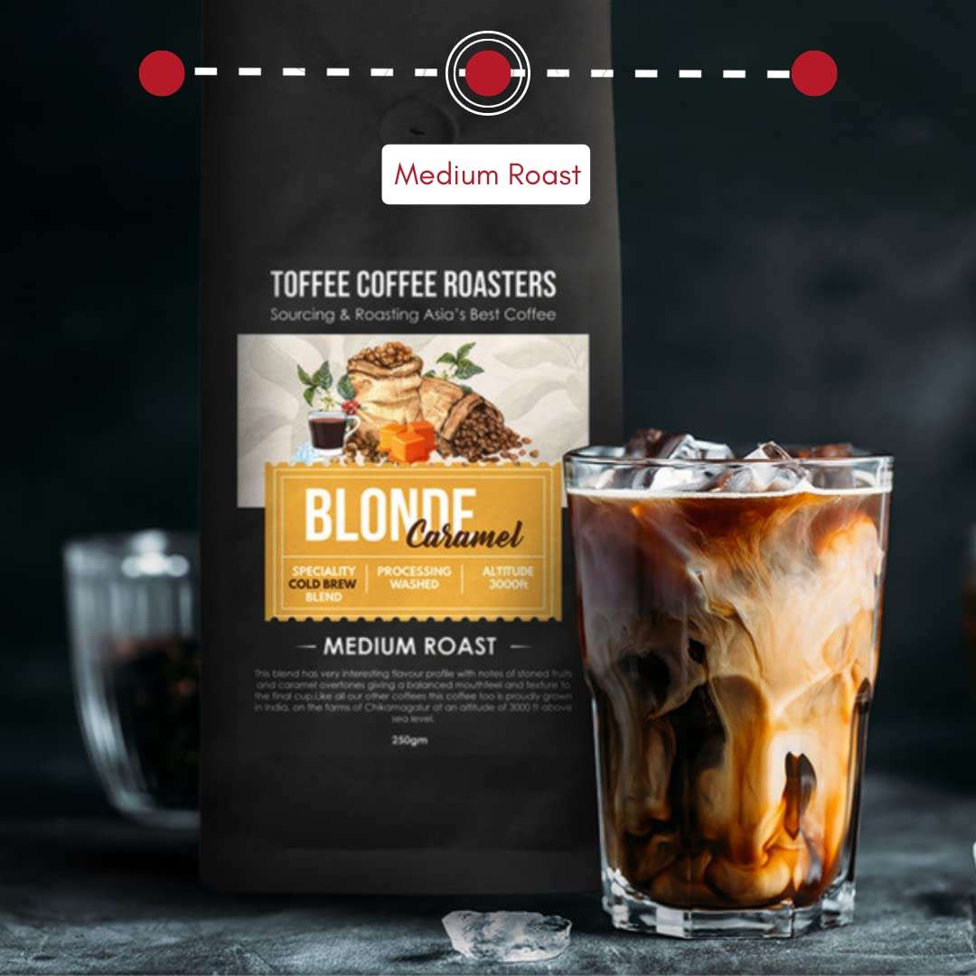 Toffee Coffee Roasters | Blonde Caramel Coffee | Speciality Blend | 100% Arabica | Medium Roast | Coffee Notes: Stoned Fruits & Caramel | Grind: Hario V60| Freshly Roasted | 500 gms 3