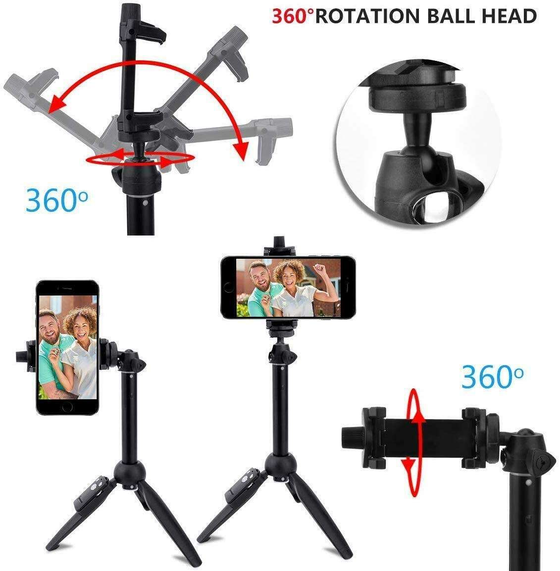 Exxelo Portable & Flexible Mini Tripod with Mobile Holder & 360 Degree Ball Head | for Smart Phones | Compact Cameras |with 1 Year Warranty 6