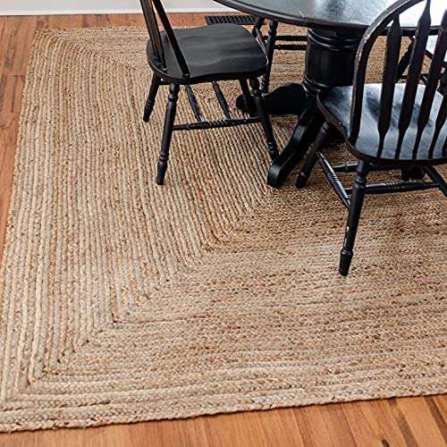 THE HOME TALK Natural Handcrafted Reversible Jute Rug-150X240CM|Traditional Carpet For Living Room,Kitchen,Entryway,Bedroom,Dining Room|Rustic Bohemian Decor|Durable,Anti-Skid Carpets for Centre Table 5