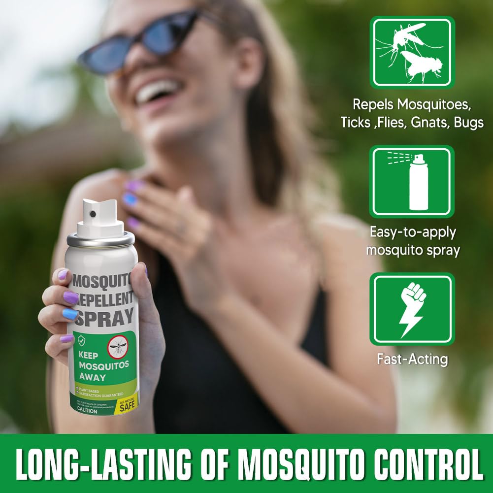 Fasderceg Mosquito Repellent Outdoor Patio,Mosquito Repeller, Powerful Natural Mosquito Repellent for Kids/Adults, Mosquito Control for Camping/Patio/Yard/Travel, Indoors Mosquito Repeller 2P 3