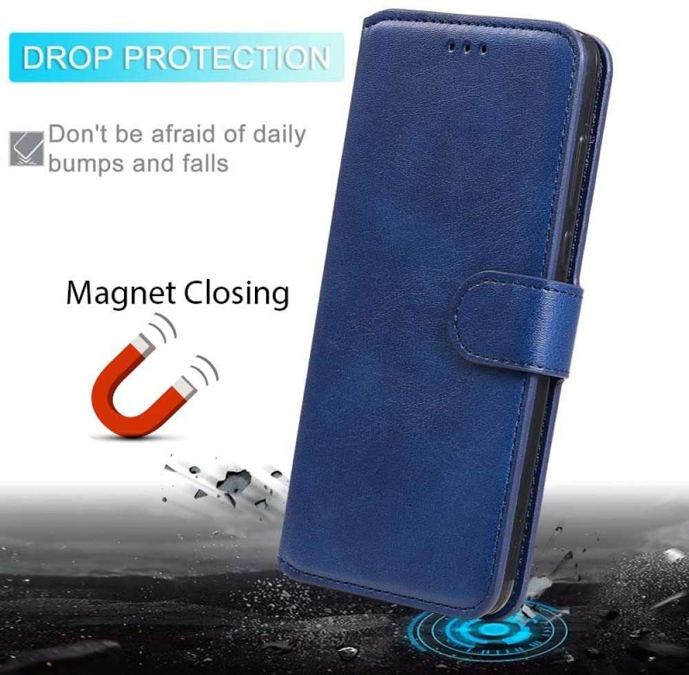 Frazil Leather Flip with Wallet Case with TPU Shockproof Cover for Vivo S1 Pro (Blue) 3