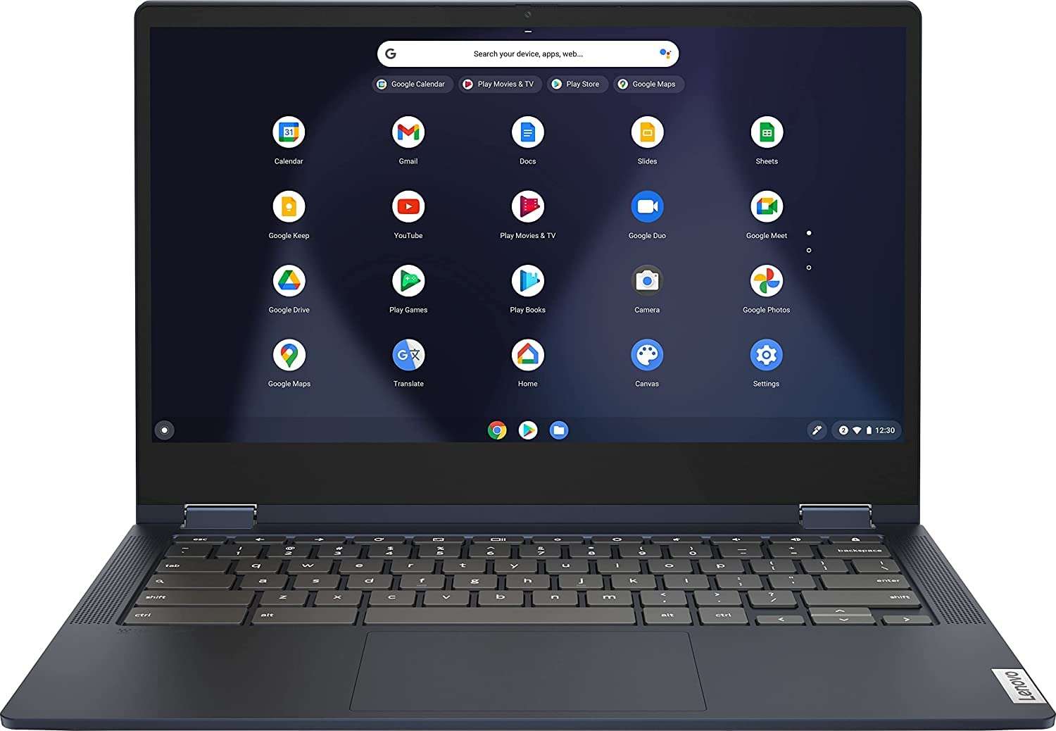 Lenovo IdeaPad Flex 5 Chromebook 13 2-in-1 Laptop 13.3" FHD IPS Glossy Touchscreen 11th Generation Intel i3-1115G4 Processor 8GB RAM 256GB SSD Backlit Keyboard USB-C ChromeOS Blue + HDMI Cable 2