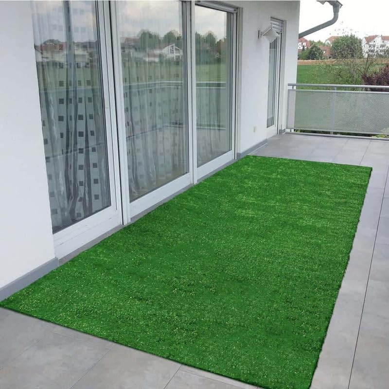 VALDIVIAN 35 MM Multipurpose Anti Skid Artificial Green Grass Mat/Floor Mat/Carpet/Rug for Garden/Door/Outdoor/Balcony/Roof/Terrace||2x3 Feet 5