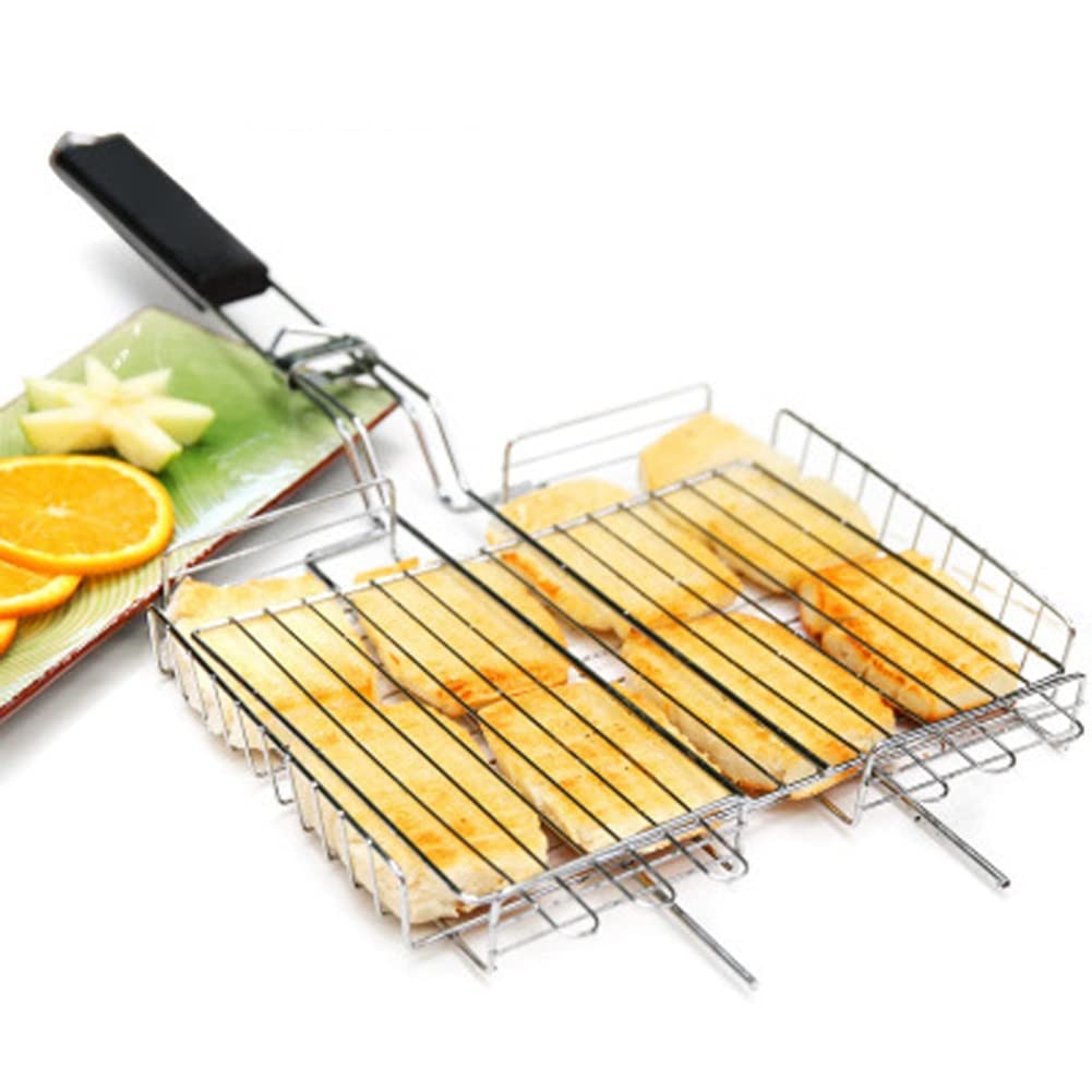 GeRRiT Grills Stainless Steel Titanium Barbecue Outdoor Net Picnic Kitchen Barbecue Accessories Kitchen Tool with Handle 4