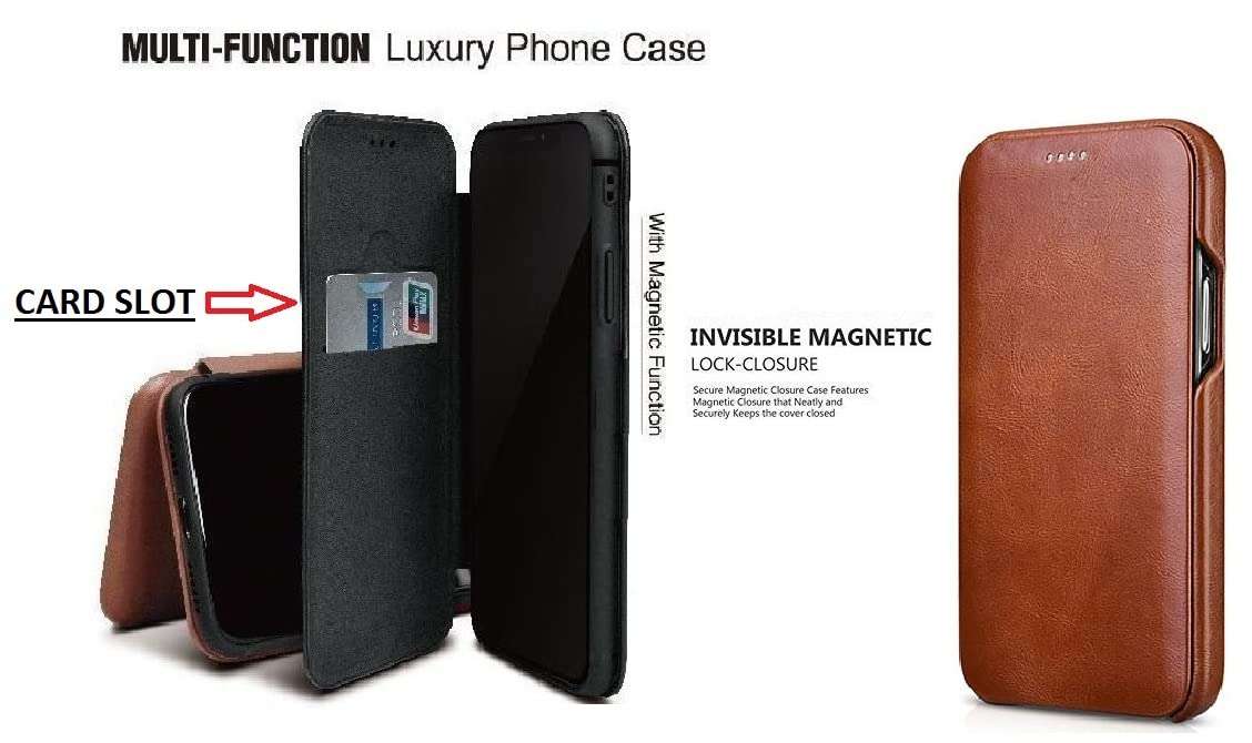 HARITECH Royal Leather Magnetic Flip case for iPhone 16 Brown 4