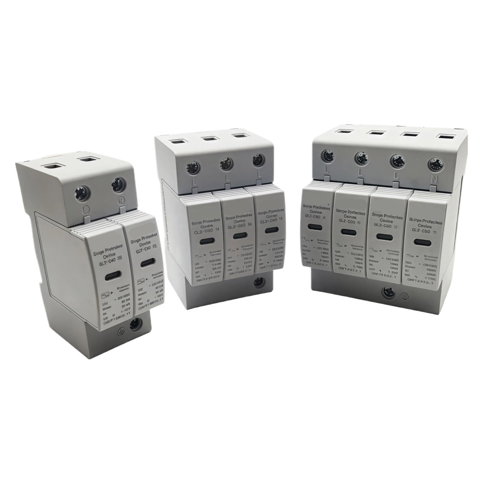 AC SPD 2P 3P 4P 20ka 40ka 60ka AC275v 385V 420v House Lightning Surge Protector Protection Low-Voltage Arrester Device(2p,10-20KA_420V) 4