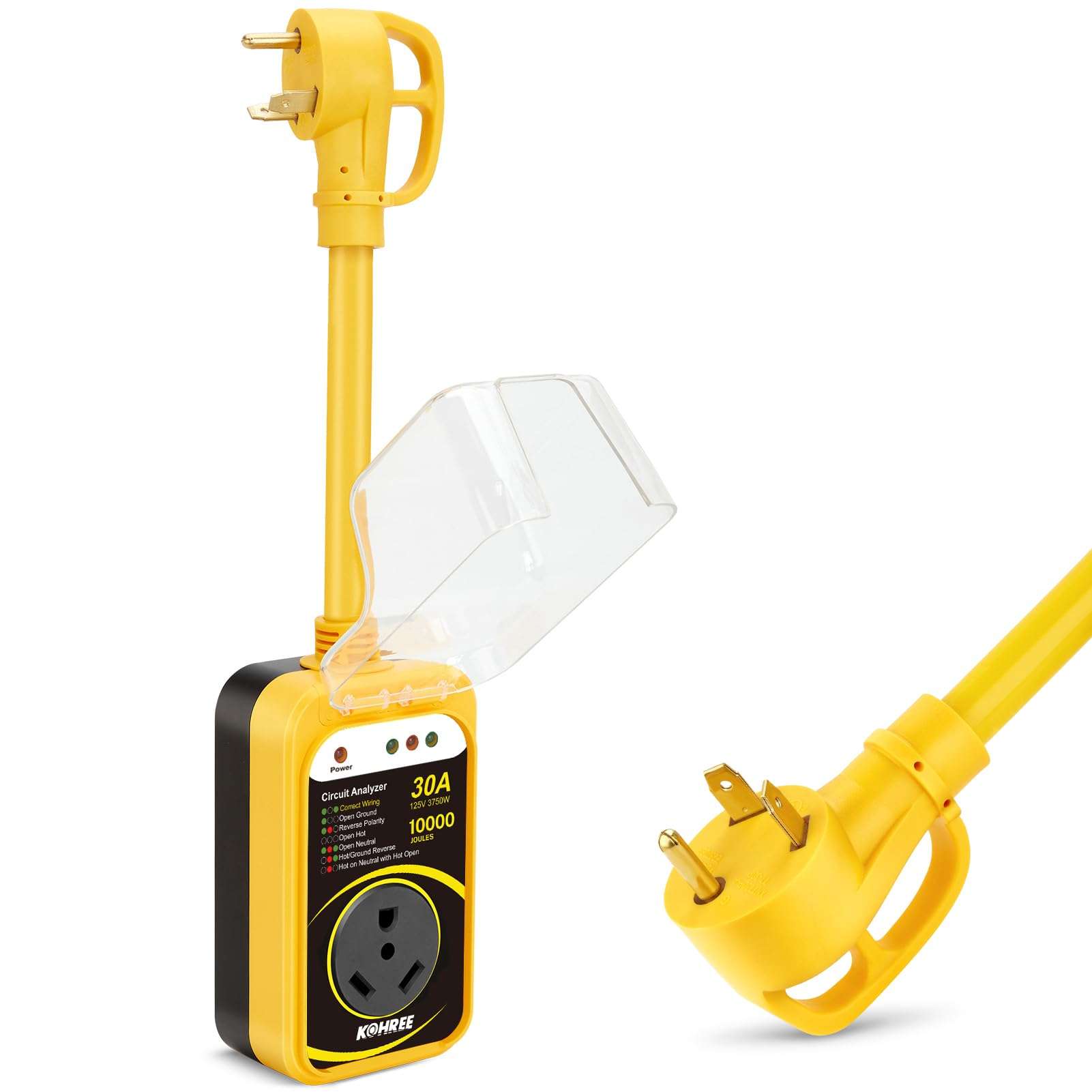 Kohree 30 Amp RV Surge Protector + 50 Amp to 30 Amp RV Adapter Cord 3