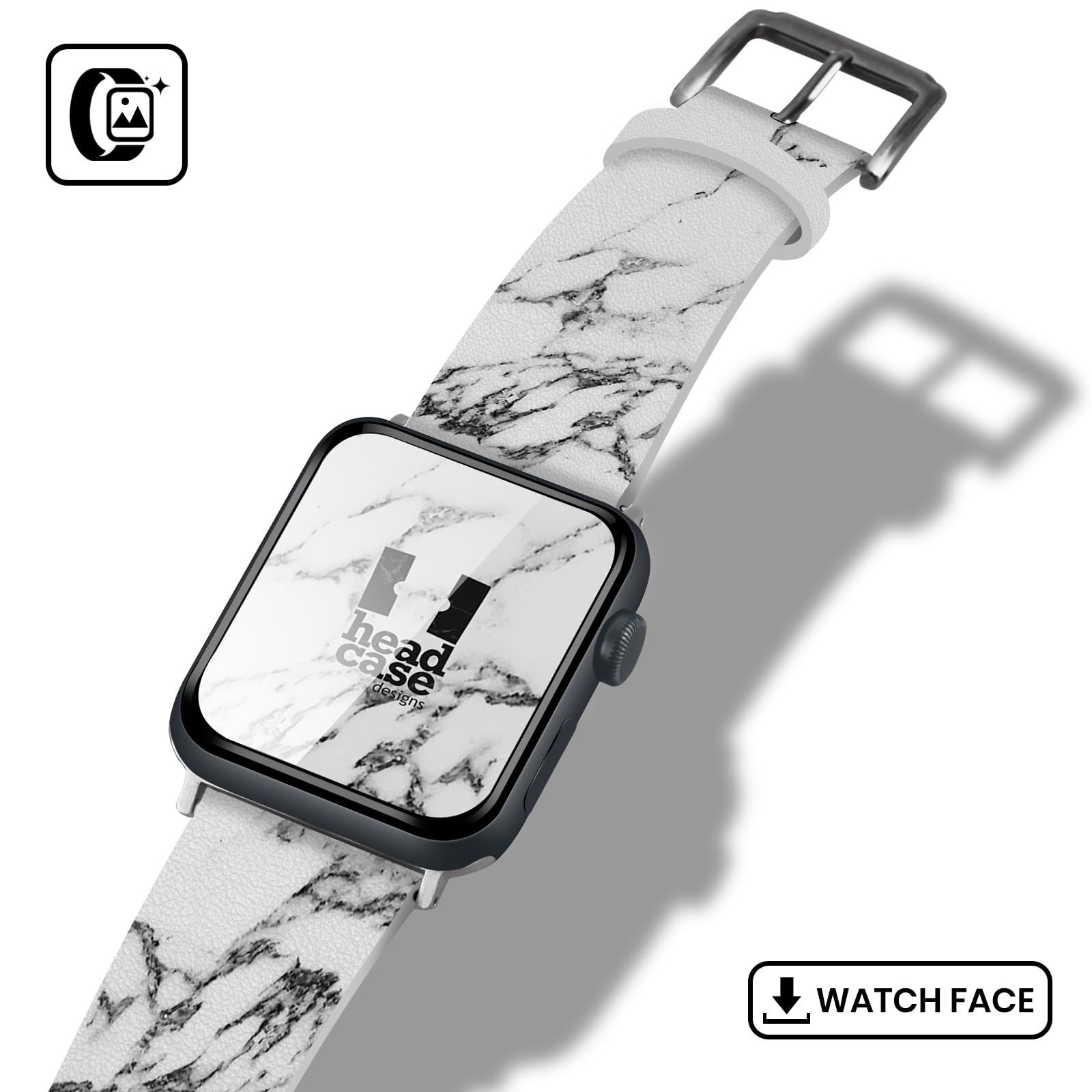 Head Case Designs Officially Licensed Frida Kahlo Portrait Pattern Floral Genuine Leather Watch Strap Compatible with Apple Watch 38/40/41mm 5