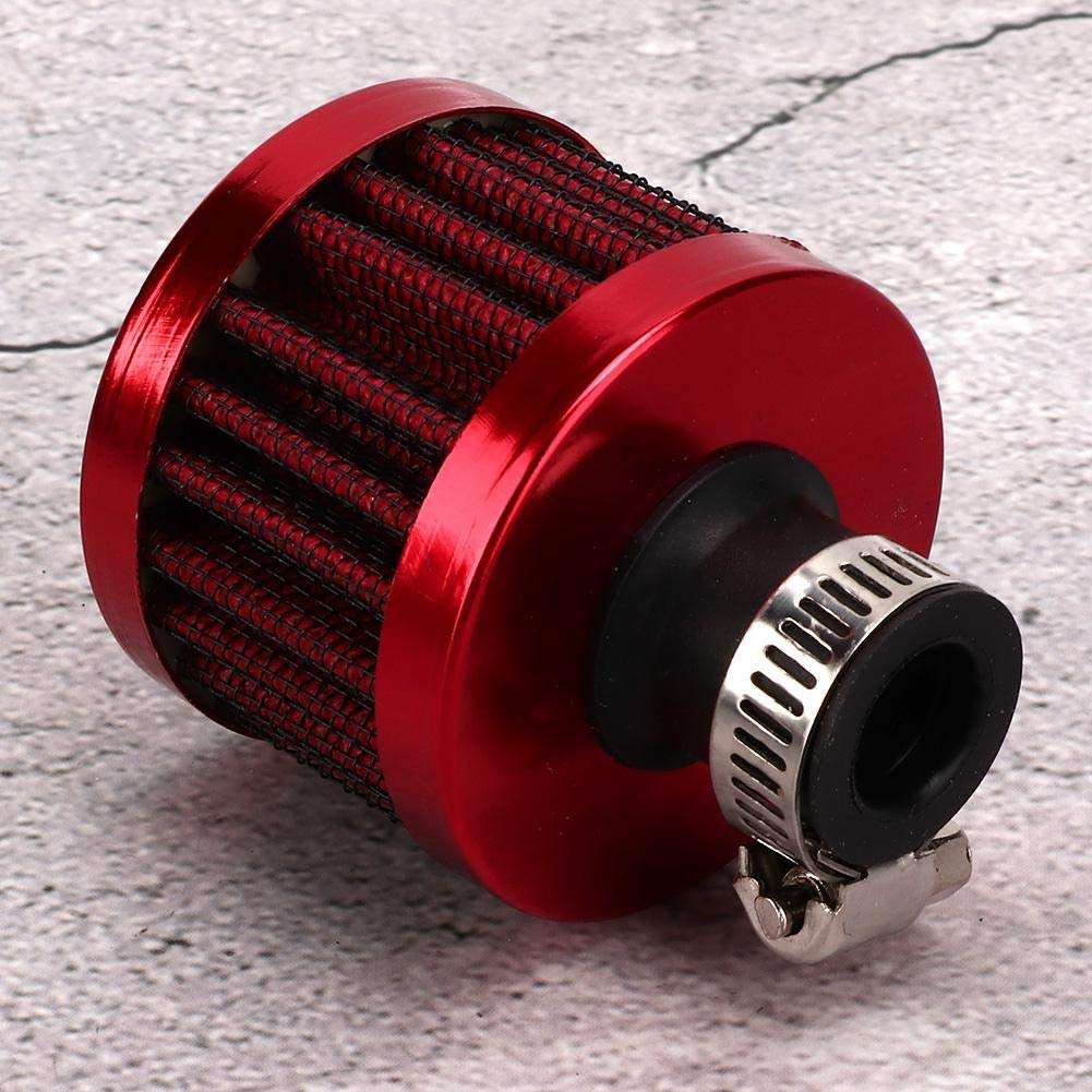 Kuuleyn Air Intake Breather, 13mm/0.5in Mini Air Intake Filter Vent Crankcase Breather Universal Car Accessory For Car and Motorcycle(Red) 6