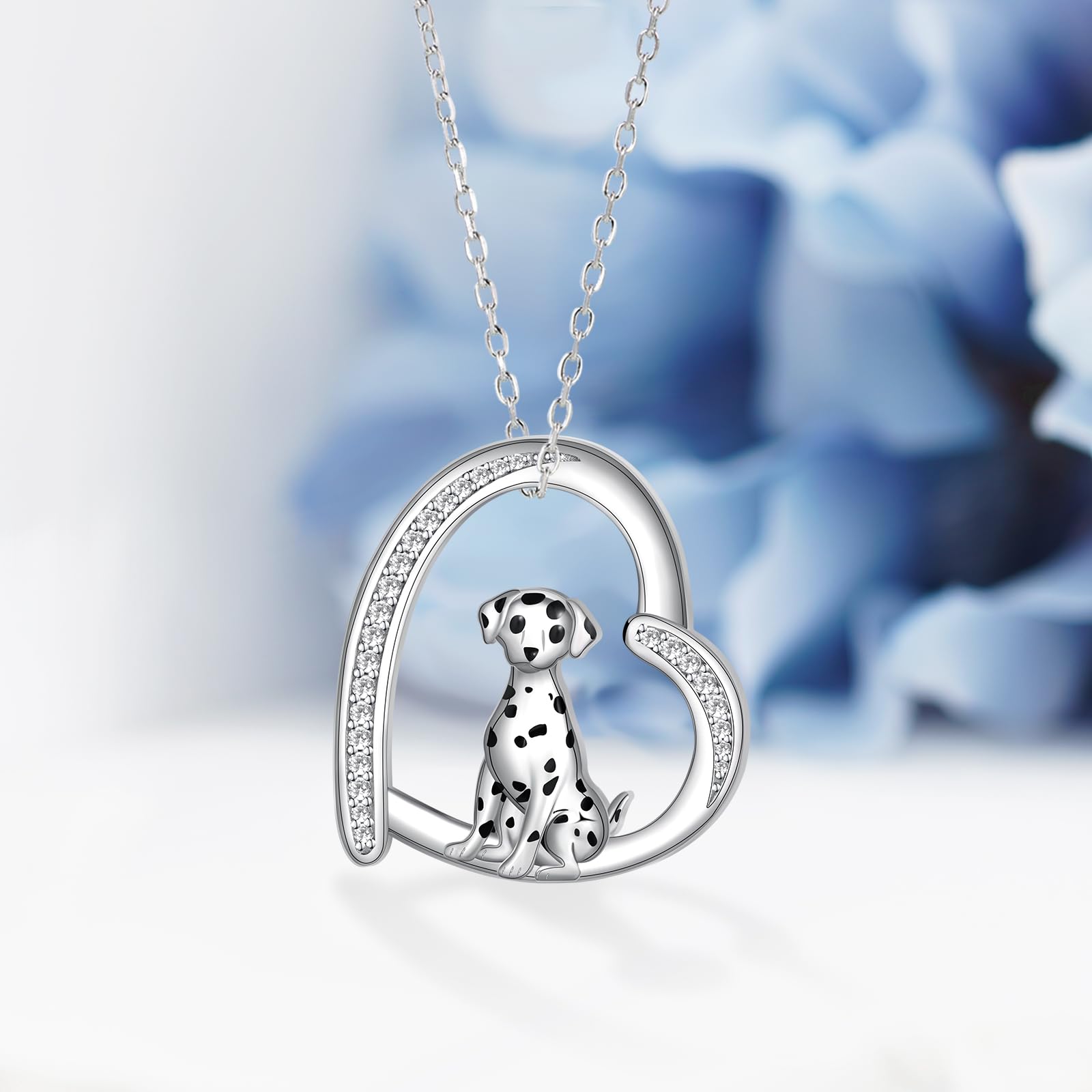 SVODEA Dalmatian Gifts 925 Sterling Silver Dalmatian Jewelry Cute Animal Dog Jewelry Gifts for Women Dog Lover 6