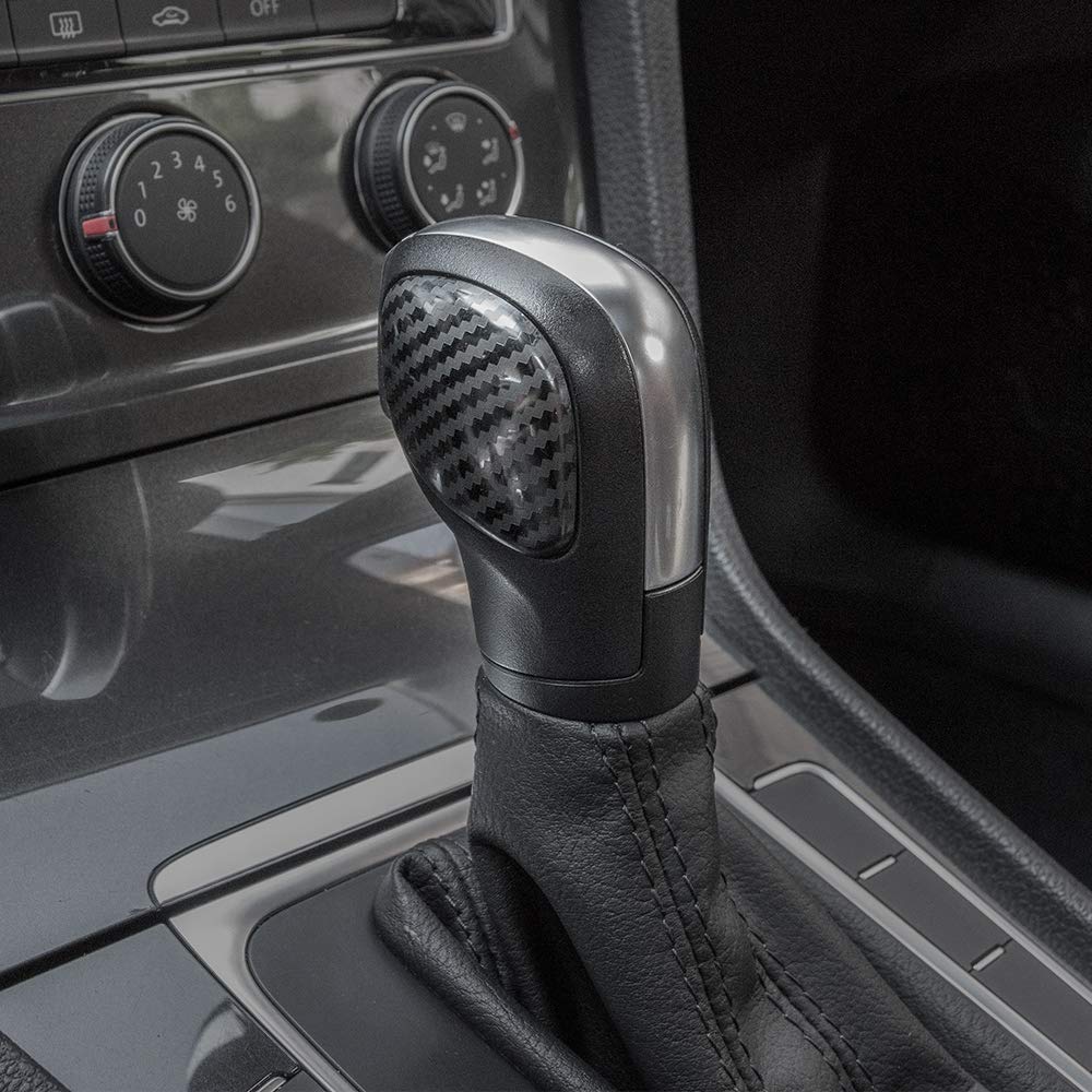 JINZHAO Stainless Steel Car Styling Gear Shift Knob Gear Head Cover Replacement for Golf Jetta Passat Tiguan Atlas Beetle GLI Eos CC GTI MK6 MK7 5