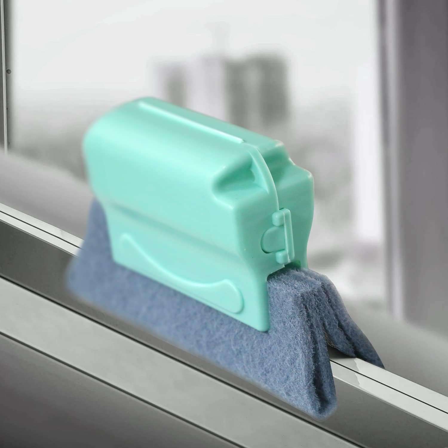 Kotinax Plastic Window Groove Frame Cleaning Brush, Hand-held Window Slot Cleaner Tools, and Magic Window Cleaning Brush, Quickly Clean All Window Slides and Gaps (2) 6