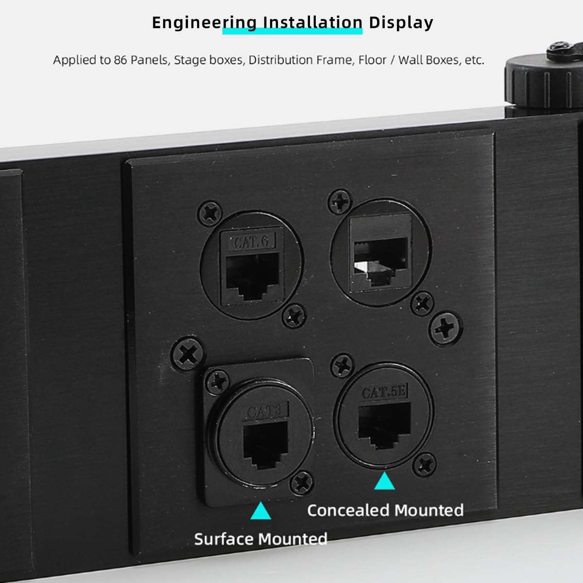 PENGLIN 10PCS D-Type CAT6A Panel Mount Connector, RJ45 Pass-Through Connector Female to Female, RJ45 Ethernet LAN Network Coupler for CAT6a/CAT6/CAT5E/CAT5 6