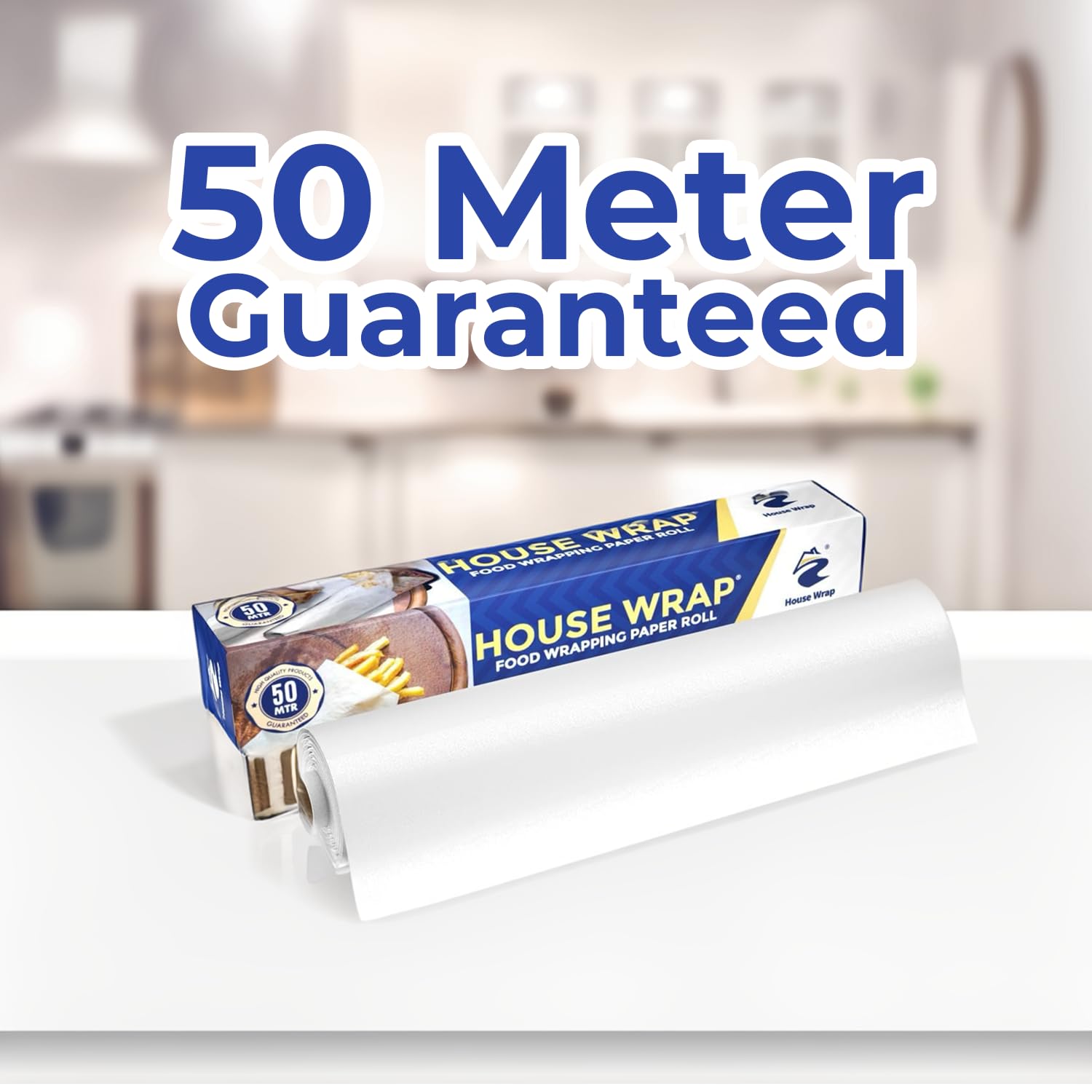 House Wrap 50 Meters Food Wrapping Paper - Premium Non-Stick Food Wrap | Chemical Free,Oil Proof, Non Stick Paper | BPA Free No Ink Paper. 4