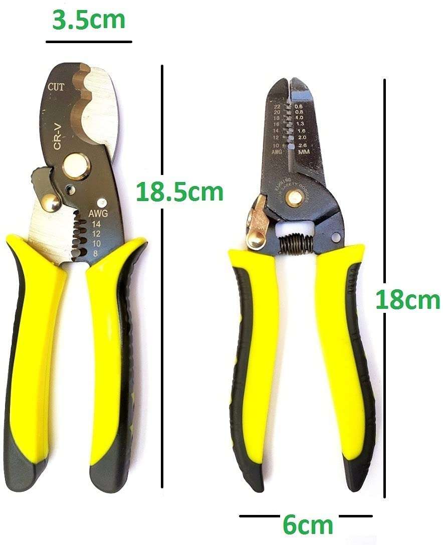 H9 Electric Cable Wire Cutter Stripper Piers Multi Purpose Cutting Wire Insulation Stripper Cutting Pliers for Electrical Use (Pack of 2) 5