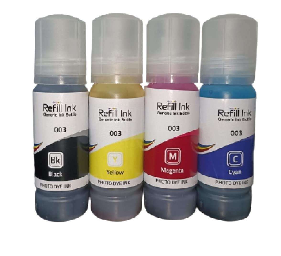 Refill Dye Ink Set Compatible 003 Compatible for Epson Ink Bottle L3110, L3150, L5190, L1110, L4150, L6170, L4160, L6190, L6160 4