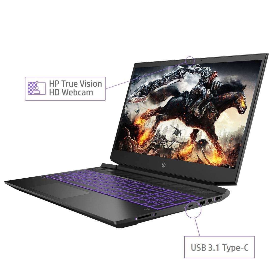 HP Pavilion Gaming 5th Gen AMD Ryzen 5 Processor 15.6 inches(39.6cm) FHD Gaming Laptop (8GB/512GB SSD/144 Hz/Windows 10 Home/MS Office/NVIDIA GTX 1650 4GB/Shadow Black), 15-ec2008AX, 1.98kg 2