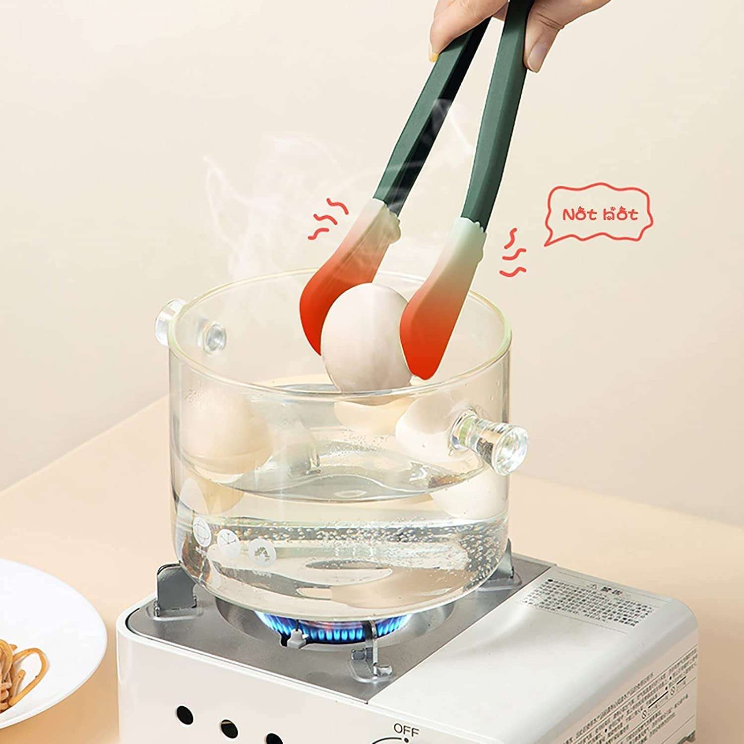 Food Clip Kitchen Tongs Premium Silicone Bisphenol Grill Cooking BBQ Locking Food Tongs Steak Clips Cooker Pots Set 5