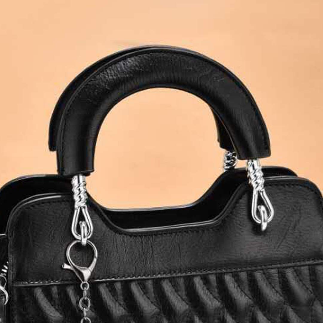 ARURA (LABEL) PU Leather Women’s Handbag (Black) 5