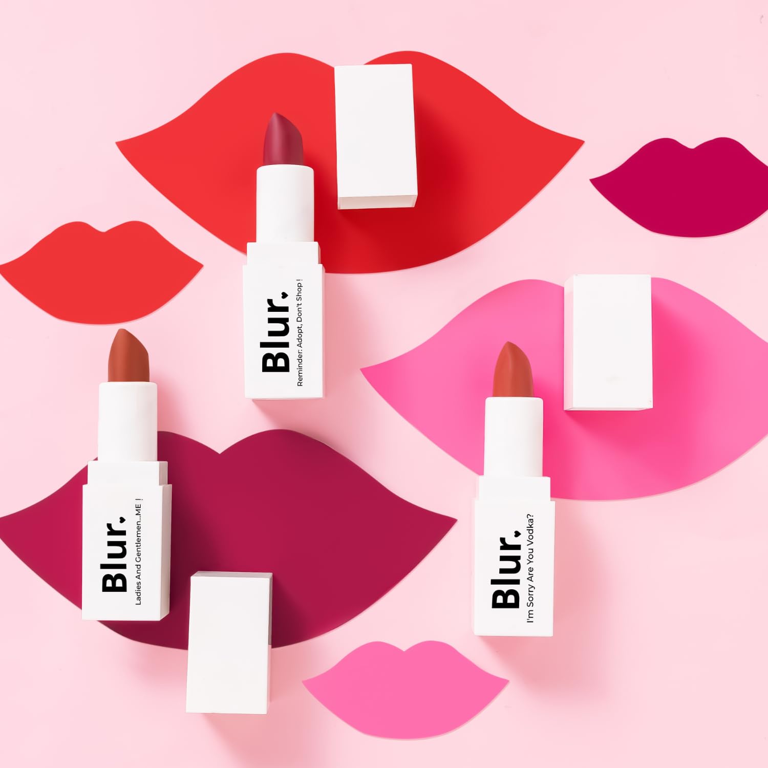 Blur India BLURsticks Set of 3 Nude Lipsticks|Warm Nude, Nude Brown, Deep Brown| All In One - Lipshade, Contour, Blush, & Eyeshadow|Super-Moisturizing, Hydrating, Long-Lasting Velvet Mattes|20 ml each 4
